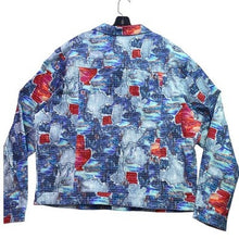 Load image into Gallery viewer, NOVA MEN Jacket Mens 2XL Patchwork Abstract Buttons Grunge Outdoors Streetwear