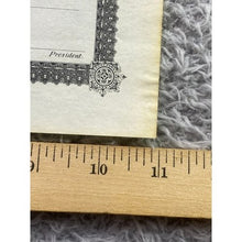 Load image into Gallery viewer, Antique 1880s Mining Stock Certificate Montana Unused Covered Wagons Ephemera