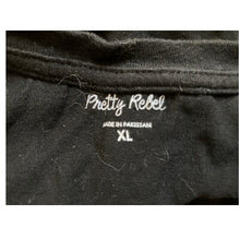 Load image into Gallery viewer, Pretty Rebel Shirt Womens Extra Large Cropped Kindness Butterfly Moon Black