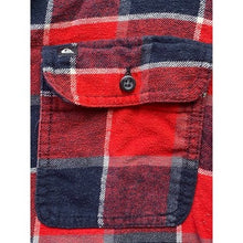 Load image into Gallery viewer, Quiksilver Flannel Shirt Mens Medium Plaid Preppy Academia Outdoors Coastal
