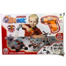 Load image into Gallery viewer, Junior Block 552 Piece STEM Building Toy Set Drill 10 Models Erector Set