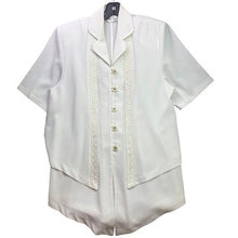 Load image into Gallery viewer, Vintage Hosanna Design Blouse Womens Medium White Layered Office Career Mature
