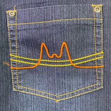 Load image into Gallery viewer, TOUGH CLUB Skirt Womens 13 Denim Maxi Teachercore Embroidered Y2K Distressed