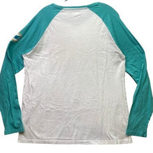 Load image into Gallery viewer, Miami Dolphins Shirt Womens Extra Large NFL Football Spell Out Raglan Athleisure