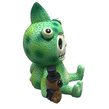 Load image into Gallery viewer, Furrybones Dragon Skeleton Figure Camo Green Top Hat Brown Buddy NIB