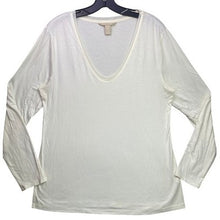 Load image into Gallery viewer, Banana Republic Shirt Womens Extra Large Ivory Tencel Blend Career Office Preppy