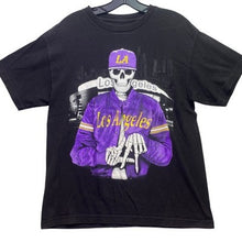Load image into Gallery viewer, Los Angeles Shirt Mens Medium Skeleton Grunge Spell Out Everyday Streetwear