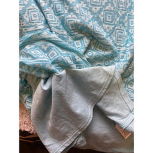 Load image into Gallery viewer, Athleta Dress Womens Medium Teal Blue Cap Sleeve Geometric Lined Athleisure