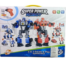 Load image into Gallery viewer, Super Power Robot 3 in 1 Action Figure Imagination Educational Convertible