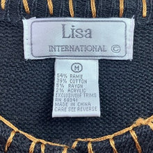 Load image into Gallery viewer, Vtg Lisa International Sweater Womens Medium Cardigan Patchwork Mature Old Money