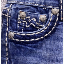 Load image into Gallery viewer, Miss Me Shorts Womens 22 Blue Demin Easy Embellished Pockets Distressed Bermuda