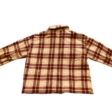 Load image into Gallery viewer, Brixton Shirt Womens Small Flannel Jacket Plaid Button Up Long Sleeve Orange