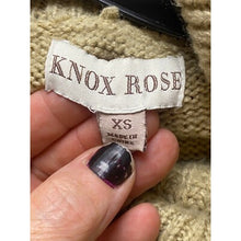 Load image into Gallery viewer, Knox Rose Sweater Womens Extra Small Knit Pullover Neutral Cowl Neck Academia