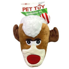 Load image into Gallery viewer, Dog Toy Christmas Reindeer Plush Squeaker 6.5"
