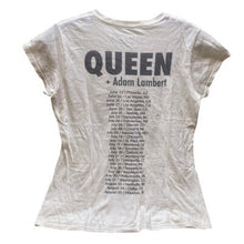 Load image into Gallery viewer, Queen Adam Lambert Shirt Womens Medium Graphic Grunge Punk Rock Streetwear White