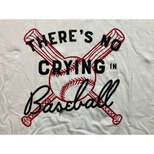 Load image into Gallery viewer, No Crying in Baseball Shirt Womens Extra Large Ringer Spell Out Funny Streetwear