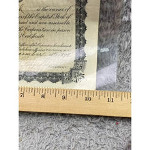 Load image into Gallery viewer, Antique 1898 Stock Certificate Patchogue Ice Manufacturing Cold Storage Company