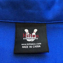 Load image into Gallery viewer, Hilton Bowling Shirt Mens 3XL Retro Button Up Short Sleeve Blue Black Rockabilly