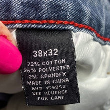 Load image into Gallery viewer, Smoke & Ash Jeans Mens 38x32 Distressed Thrashed Grunge Moto Everyday Streetwear