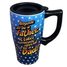 Load image into Gallery viewer, Dad Father 18oz Ceramic Travel Lid Handle Coffee Cup NIB