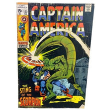 Load image into Gallery viewer, 1970 Captain America Marvel Comic Book #122 15 Cent Cover