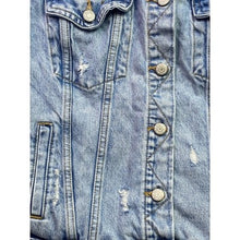 Load image into Gallery viewer, Old Navy Jacket Womens Medium Distressed Grunge Denim Trucker Streetwear Y2K