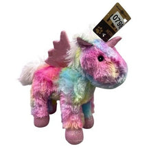 Load image into Gallery viewer, Unicorn Dog Toy Plush Squeaker Hypoallergenic Durable MetroPawlin Pet 9" Rainbow