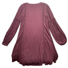 Load image into Gallery viewer, Black Swan Dress Womens Extra Small Burgundy Boho Lined Lace Festival Prairie