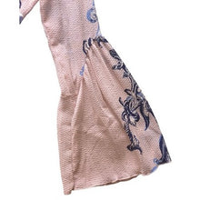 Load image into Gallery viewer, Free People Shirt Extra Small Boho Flowy Bell Sleeve Blue Pink AOP Oversized