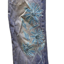 Load image into Gallery viewer, Z.Cavaricci Jeans Womens 1 Embellished Denim Embroidered Festival Boho Blue