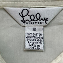 Load image into Gallery viewer, Lilly Pulitzer Shirt Womens 10 Ivory Preppy Academia Office Career Minimalist
