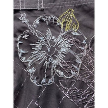 Load image into Gallery viewer, Ocean Pacific Shorts Mens 34 Embroidered Surfing Wraparound Surfing AOP Black