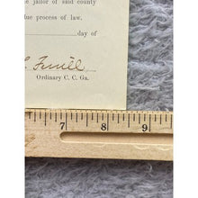 Load image into Gallery viewer, Antique 1894 Lunatic Commitment Court Paper Georgia Vintage Ephemera