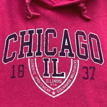 Load image into Gallery viewer, Chicago Hoodie Mens Small Sweatshirt Spell Out Stretwear Preppy Academia