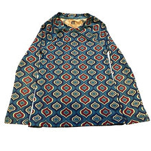Load image into Gallery viewer, REI Shirt Boys Extra Extra Small Blue Red Geometric AOP Outdoors Pullover