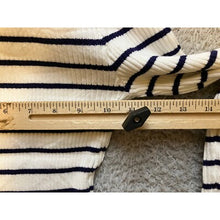 Load image into Gallery viewer, ZESICA Sweater Womens Small Striped Knit Ribbed Long Sleeve Collar Pullover NWT