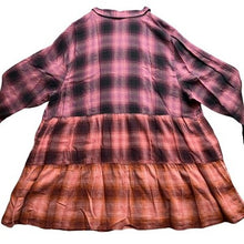 Load image into Gallery viewer, J Jill Shirt Womens 2XL Plaid Flannel Ombre Preppy Academia Festival Boho Flowy