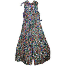 Load image into Gallery viewer, Boho Jumpsuit Womens 1XL Abstract Sleeveless AOP Festival Career Hippie Halter