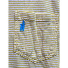 Load image into Gallery viewer, Johnnie-O Shirt Mens Extra Large West Coast Prep Yellow Striped Polo Golf