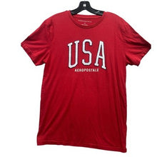 Load image into Gallery viewer, Aeropostale Shirt Mens Medium USA Spell Out Everyday Preppy Academia Streetwear