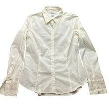 Load image into Gallery viewer, Lilly Pulitzer Shirt Womens 10 Ivory Preppy Academia Office Career Minimalist
