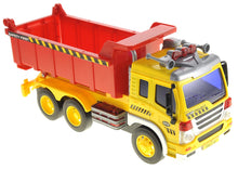 Load image into Gallery viewer, Friction Powered Dump Truck Toy With Lights And Sound
