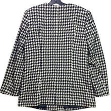 Load image into Gallery viewer, Sag Harbor Blazer Womens 14 Houndstooth Wool Blend Coat Office Old Money Career