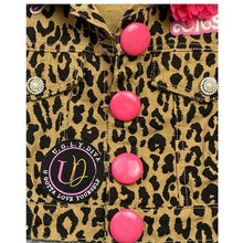 Load image into Gallery viewer, Ugly Diva Jacket Womens Extra Large Cropped Leopard Patches Denim Streetwear