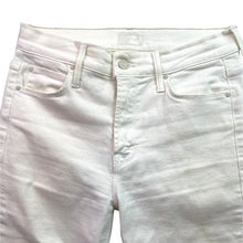 Load image into Gallery viewer, MOTHER Jeans Womens 28 Mid Rise Dazzler Crop Fray Cream Puffs Preppy Everyday