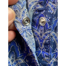 Load image into Gallery viewer, Roper Shirt Womens Small Blue Paisley Western Pearl Snap Embroidered Country