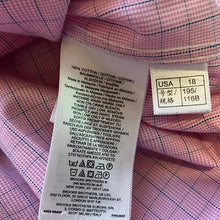 Load image into Gallery viewer, Brooks Brothers Shirt Mens 18-36 Regent Pink Checkered Dress Acadmia Preppy