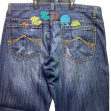 Load image into Gallery viewer, AZZURE Love Life Jeans Mens 40x34 Embroidered Baggy Y2K Hip Hop Streetwear
