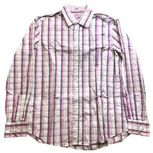 Load image into Gallery viewer, Bugatchi Shirt Mens Large Plaid Preppy Academia Career Office Everyday