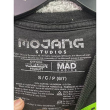 Load image into Gallery viewer, Mojang Minecraft Shirt Boys Small Black Movie Gamer AOP Everyday Streetwear